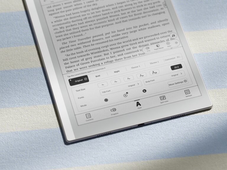 The Boox Go 10.3 Gen II e-ink tablet features a high-resolution display and adjustable front light, perfect for reading in any environment, with its sleek design and compact size making it ideal for daily commutes or travel, and its long-lasting battery life ensuring hours of uninterrupted reading, with the primary keyword being e-ink tablet
