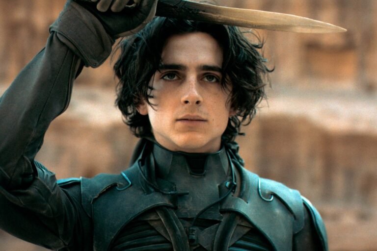 Dune 3 featured image: a darker and more ominous tone, hinting at a complex and thrilling narrative with Timothée Chalamet as Paul Atreides, set against a stunning sci-fi backdrop with intricate details and colours