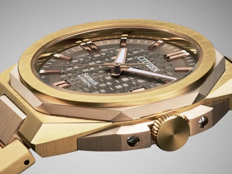 The Citizen Series 8 automatic watch with Caliber 9051, featuring a 39mm case and two-tone bracelet, available in the UK. This stunning timepiece is perfect for watch enthusiasts, with its sleek design and precise movement. The Series 8 is an excellent addition to any watch collection, offering a perfect balance of style and substance. With its unique blend of traditional design and modern technology, this watch is sure to be a hit in the UK market.