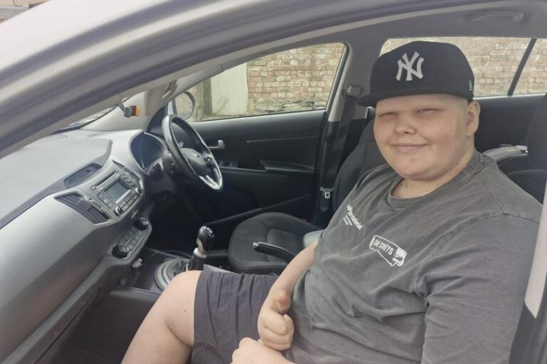 A young boy sitting on a hospital bed with a broken leg, highlighting the potential risks and dangers associated with trampolines, particularly for children who love to jump and play on them, emphasizing the need for proper safety measures and adult supervision