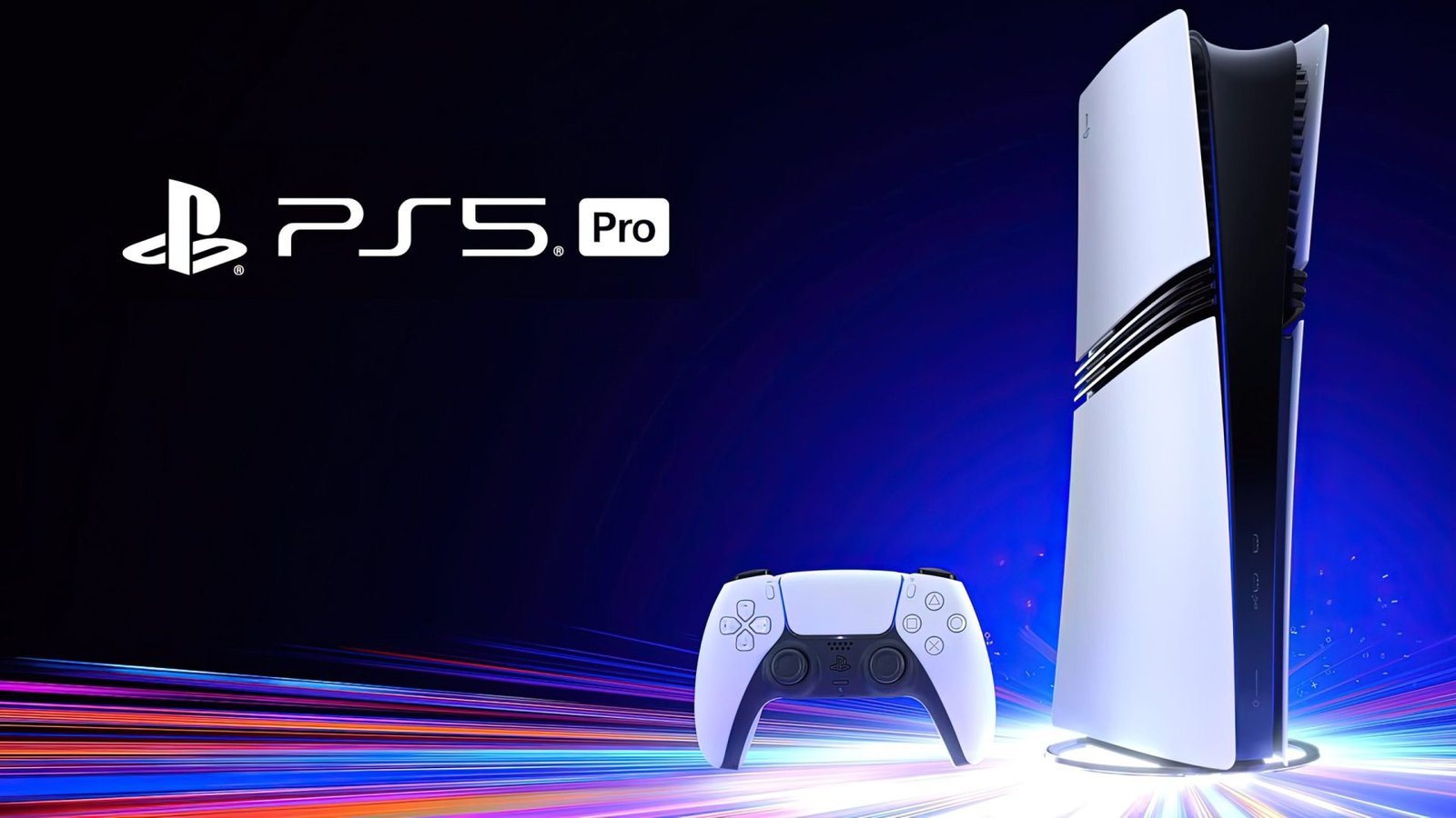 The PS5 Pro console with a stunning 4K display, showcasing the Enhance PSSR Image Quality feature in action, with vibrant colours and detailed graphics, a must-have for UK gamers looking for a premium gaming experience