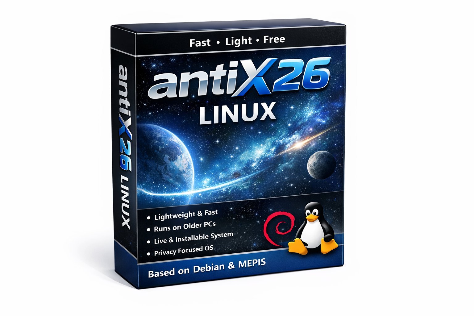 Discover antiX 26: The Latest Debian-Based Distro in the UK 1 The antiX 26 logo, featuring a stylised letter 'a' made up of colourful, swirling patterns, representing the distro's focus on customisation and flexibility, with a UK flag in the background, symbolising its availability in the UK
