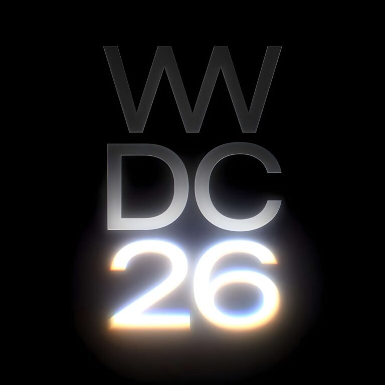 Apple WWDC 2026 conference logo, featuring iOS 27 and Chatbot Siri, taking place in the UK, with a focus on innovation and development in the tech industry
