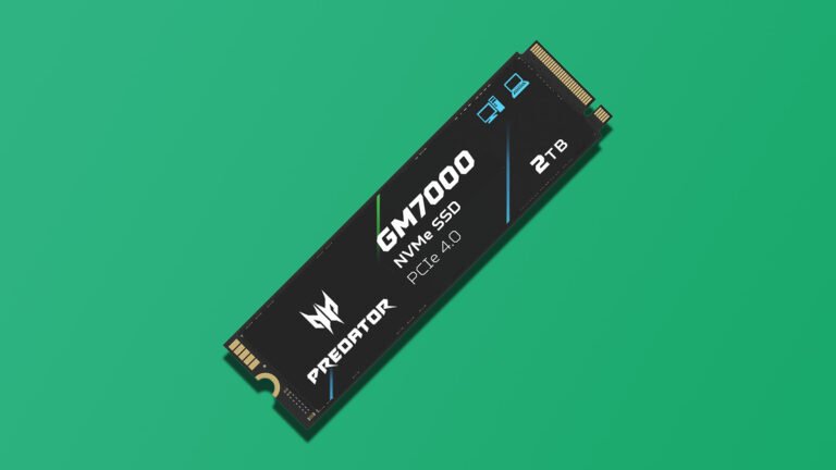 The Acer Predator GM7000 2TB PCIe NVMe Gen 4 SSD with DRAM cache, now available in the UK with a discounted price, offering high-speed storage solutions for gaming and computing
