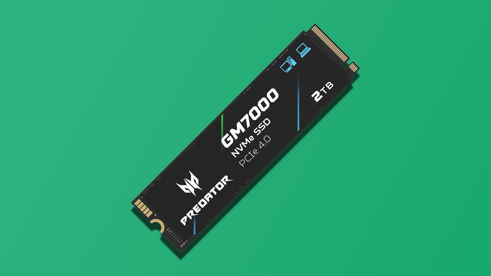 The Acer Predator GM7000 2TB PCIe NVMe Gen 4 SSD with DRAM cache, now available in the UK with a discounted price, offering high-speed storage solutions for gaming and computing