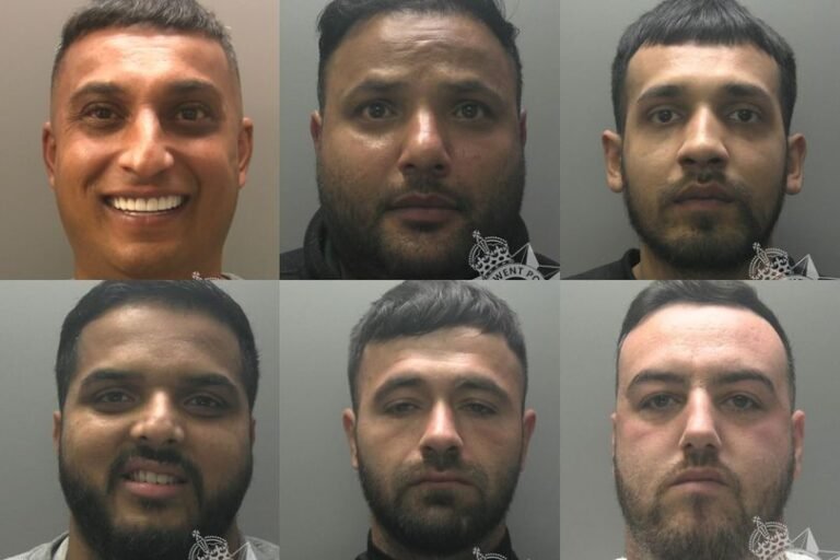 A smiling crime boss, surrounded by stacks of cash and drug paraphernalia, highlighting the shocking truth of his £30,000 benefits scam amidst a lucrative £8m drug gang, with a focus on the primary keyword 'crime boss'