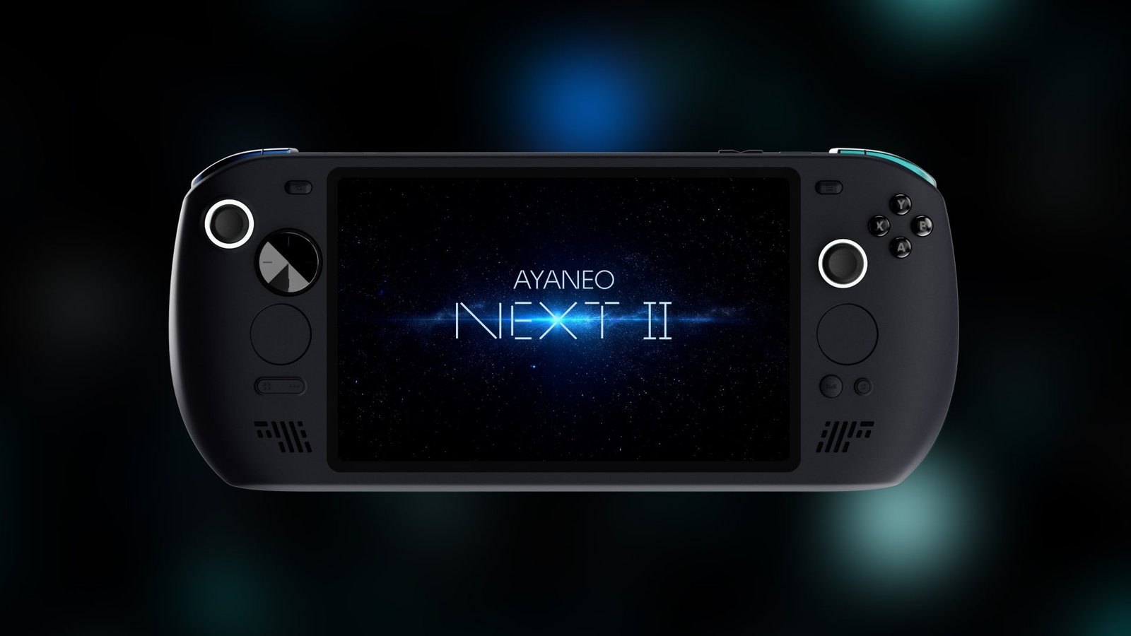 AYANEO NEXT 2 handheld console with a UK gamer in the background, highlighting the impact of rising storage prices on the UK gaming scene, with a focus on SSD prices and production costs