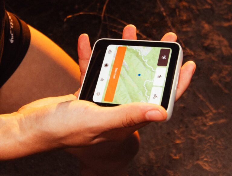 The Meadow ultra-compact smartphone with a high-quality camera and intuitive interface, perfect for a more mindful mobile experience in the UK, with a colour scheme that reflects the beauty of the UK countryside