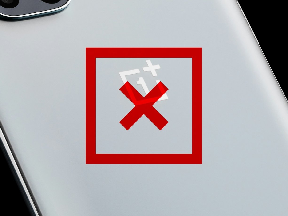 OnePlus smartphone with a UK flag in the background, symbolising the brand's exit from the UK market. The image shows a person holding a smartphone with a sad expression, indicating the end of an era for OnePlus in the UK. The colour of the image is grey, reflecting the uncertainty of the future.