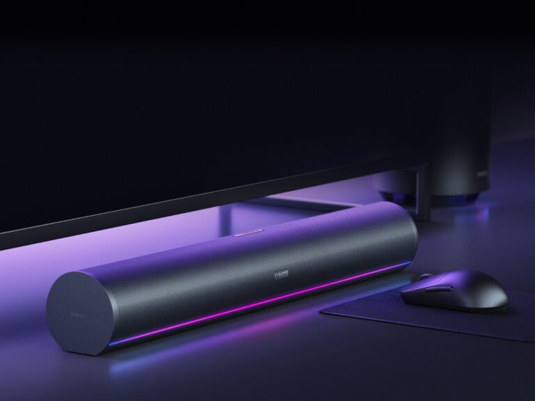 Xiaomi soundbar with wireless subwoofer, a sleek and compact home theatre system with impressive sound quality and innovative design