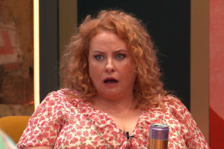 Jimmy Carr on the set of Last One Laughing UK, a comedy show with a mix of game show elements, featuring a scene that was cut from the show, with the primary keyword being comedy show