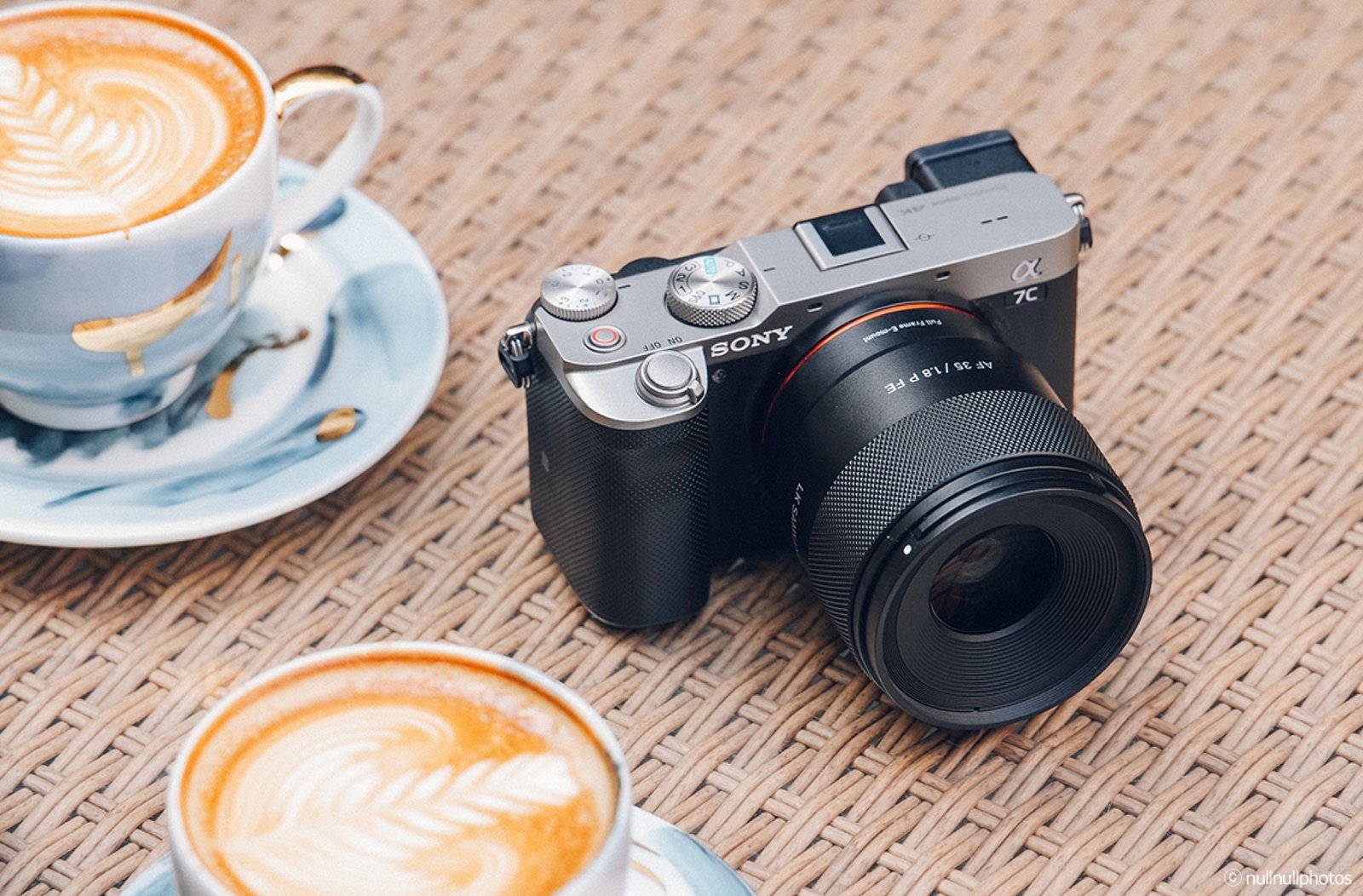 A close-up shot of the new 35mm full-frame lens, showcasing its compact design and lightweight construction, perfect for UK photographers seeking a high-quality and portable camera accessory