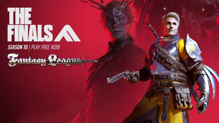 A screenshot of The Finals gameplay, showcasing the game's unique blend of crossbows and jump pads, set against a backdrop of vibrant colours and detailed graphics, highlighting the game's primary keyword, The Finals