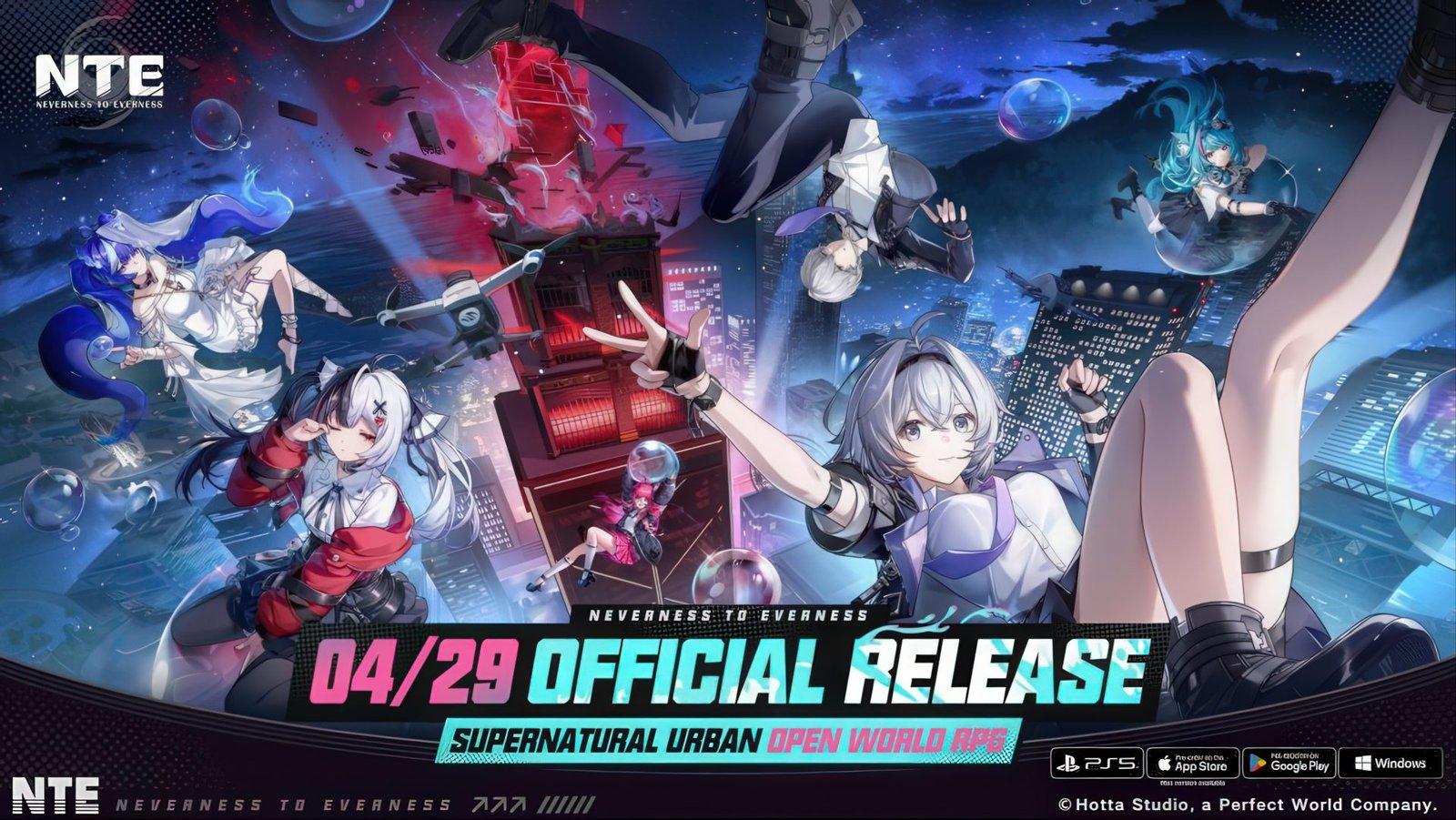 Neverness to Everness featured image, showcasing anime-style graphics and gameplay in the UK, with a chance to win a PlayStation 5 console