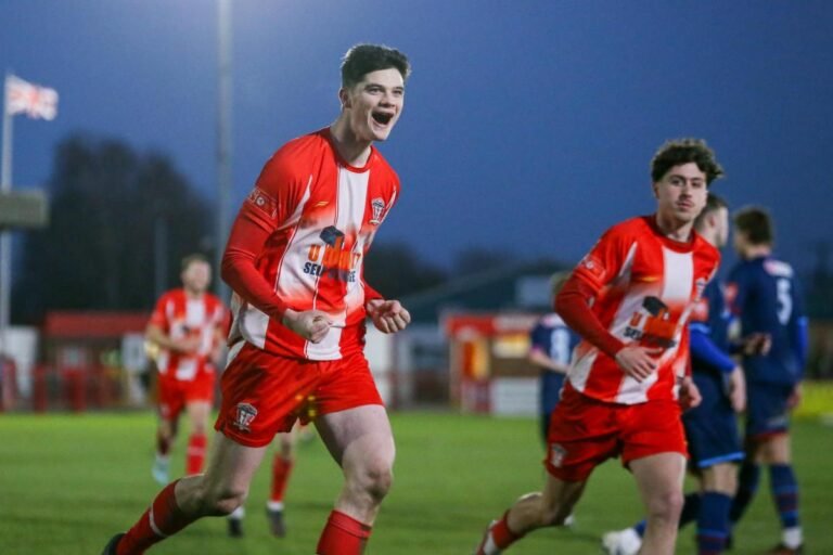 Witton Albion football team in action