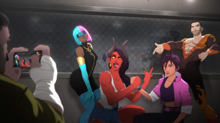 Image of Dispatch gameplay on Xbox Series X/S, showcasing the game's vibrant colour and exciting action, with a focus on the UK gaming community and the lack of censorship on the Xbox version