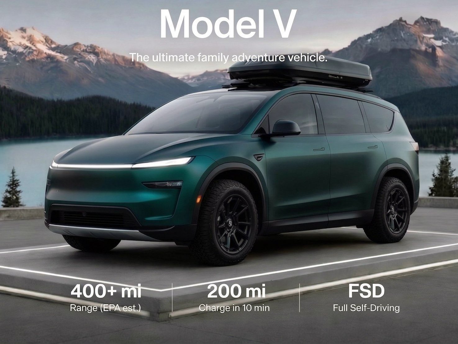 Tesla Set to Fill Gap with New Full-Size UK Family SUV Model 1 A large Tesla SUV parked in a UK driveway, showcasing its spacious interior and advanced technology features, perfect for family road trips and daily commutes