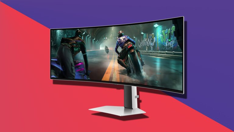 The Samsung Odyssey G91SD 49-inch curved OLED gaming monitor features a stunning display with vibrant colours and a sleek design, perfect for UK gamers who want to elevate their gaming experience with OLED technology