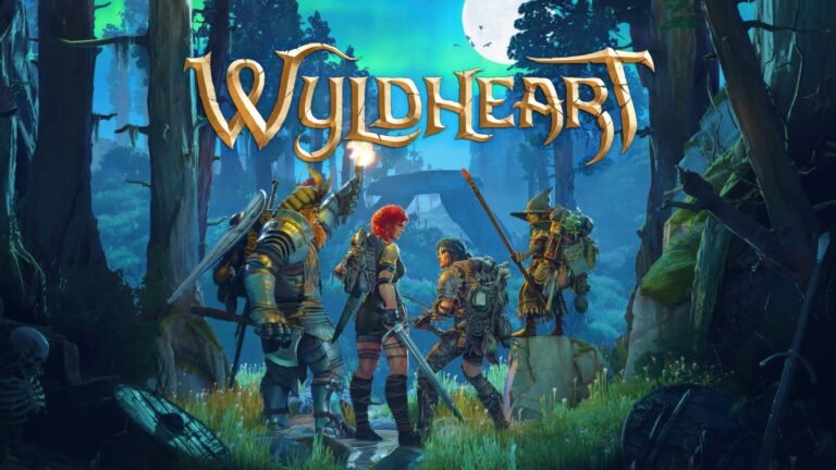 Wyldheart gameplay screenshot featuring a group of players exploring a dungeon, with a legendary mace in the centre, showcasing the game's cosy atmosphere and intricate details, with a natural and immersive environment that draws players in