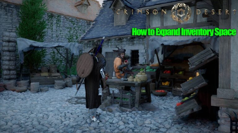 A screenshot of the Extra Large Bag in Crimson Desert, with a description of the item and its benefits for inventory management, a crucial aspect of the game for UK players