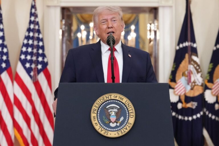 Image of Trump delivering his address on Iran, with a backdrop of concerned world leaders and a glimpse of the devastating war-torn landscape, highlighting the need for diplomacy and international cooperation to resolve the Iran conflict