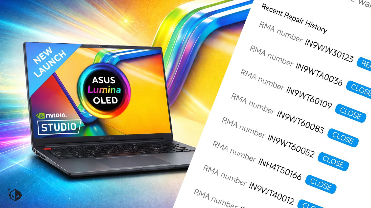 ASUS Laptop RMA Saga in the UK: A Case of Neglect? 1 A person holding a faulty ASUS laptop, with a disappointed expression, highlighting the company's alleged neglect of customer support in the UK, with a focus on RMA issues and product replacement