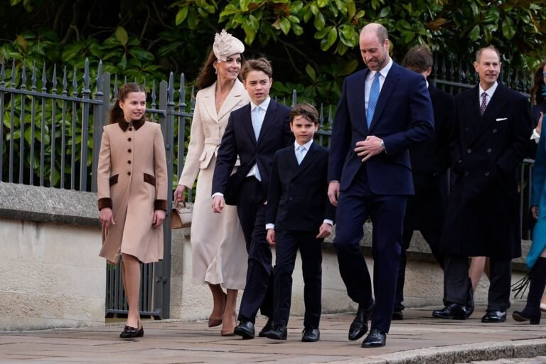 The Royal Family attends the Easter Service at Windsor Castle, presenting a united front, with a focus on their behaviour and public image, at the traditional annual service, with the family coming together to celebrate Easter, in a poignant occasion, with the royals dressed in their finest attire, and the colour and pageantry of the occasion on full display