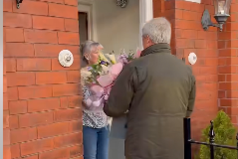 A photograph of a person holding an unpaid energy bill, with a disappointed expression, highlighting the impact of Reform UK's unfulfilled promise to pay energy bills for competition winners, with a subtitle describing the situation