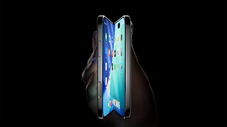 Apple's iPhone Fold features a sleek and sophisticated design, with a crease-less front display that is set to revolutionise the way we interact with our mobile devices, available in the UK market soon, showcasing the latest in foldable smartphone technology