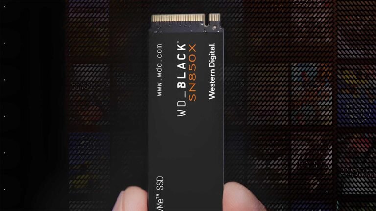 A close-up of a Western Digital SSD with a price tag, highlighting the significant price hike in the UK market, with a focus on SSD prices and UK PC hardware