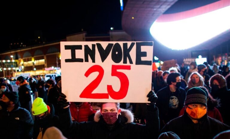 US President Trump faces calls for ouster as Iran crisis deepens, with Democrats pushing for a more measured approach to diplomacy, photo of Trump and Iranian flag