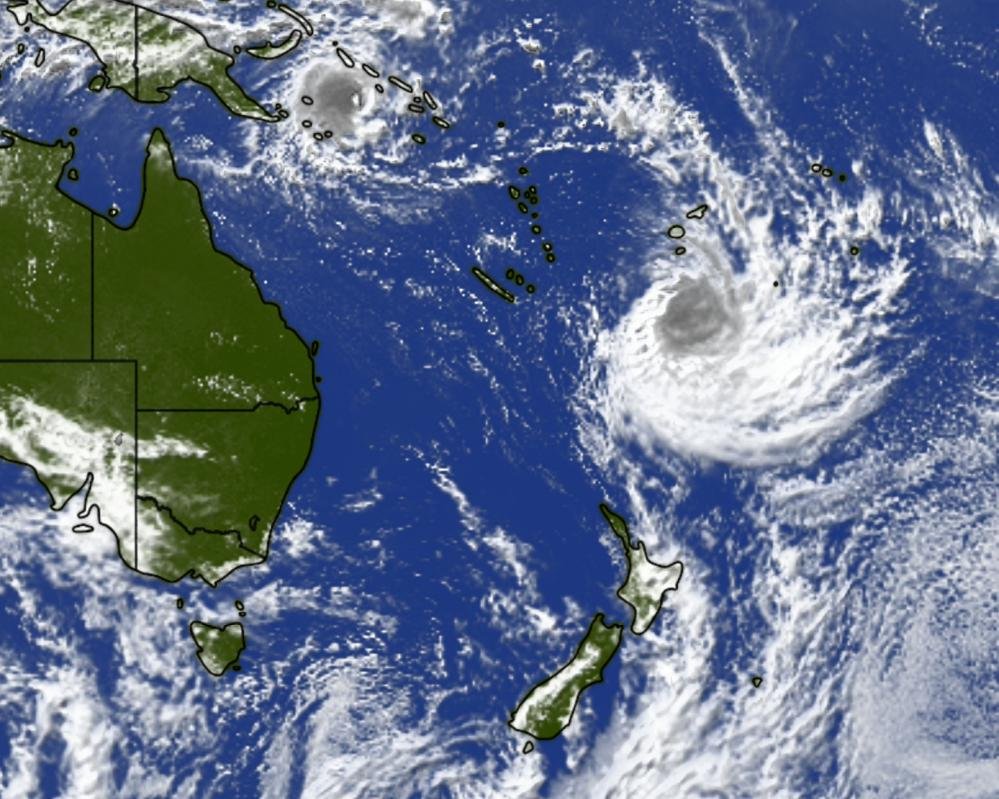 Tropical Cyclone Vaianu approaches New Zealand, bringing life-threatening winds and severe weather warnings. The cyclone's behaviour is being closely monitored, with experts analysing its trajectory and potential impact. The image shows a satellite view of the cyclone, with its strong winds and heavy rainfall clearly visible.