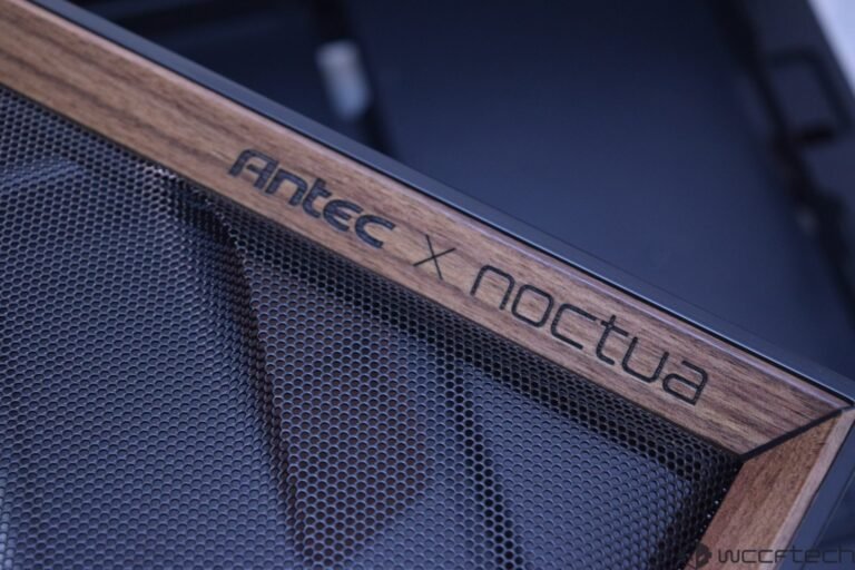 The Antec Flux Pro Noctua Edition casing, featuring wooden accents and advanced cooling systems, perfect for UK gaming enthusiasts