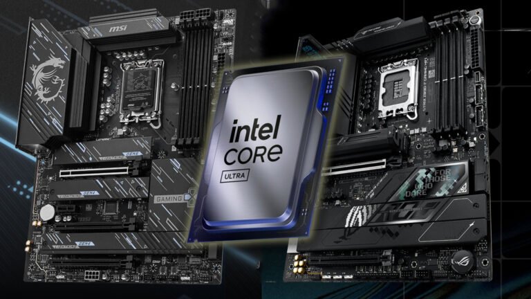 Image of a motherboard with a UK flag, representing the UK tech industry and the latest developments in Arrow Lake Refresh motherboards from MSI and ASUS