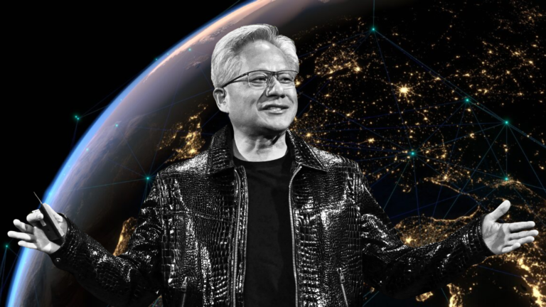 NVIDIA's CEO speaking at Cadence Live 2026, highlighting the company's ability to produce the lowest cost tokens in the world, thanks to their full-stack approach to AI, which is revolutionising the field of artificial intelligence in the UK