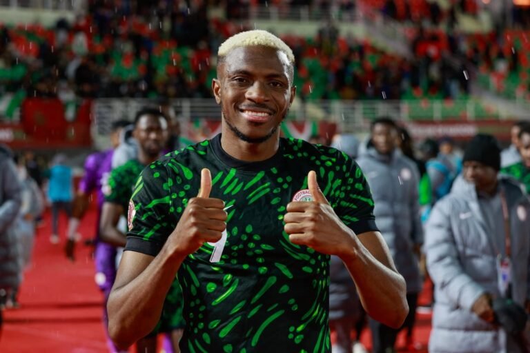 Nigeria players celebrate AFCON win