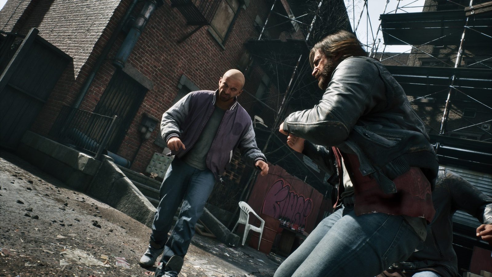 Liquid Swords founders working on Samson game patches in their UK office, surrounded by screens displaying game footage, with a focus on fixing game-breaking bugs and improving overall gaming experience