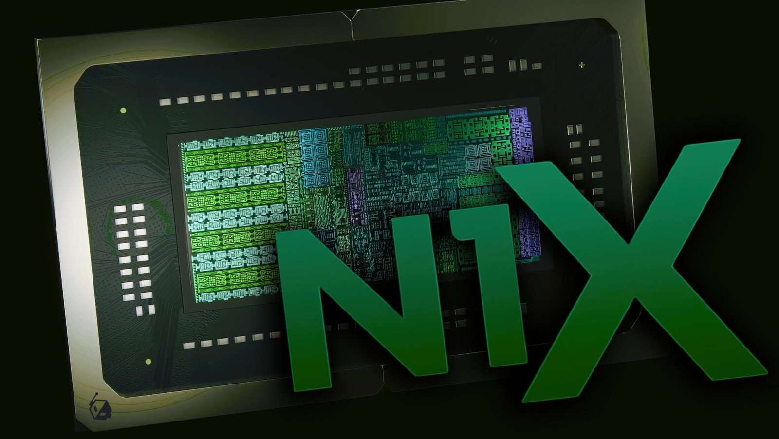 NVIDIA's N1 SoC engineering sample motherboard with 128 GB memory, featuring a sleek and modern design with a focus on AI computing and Windows on Arm technology