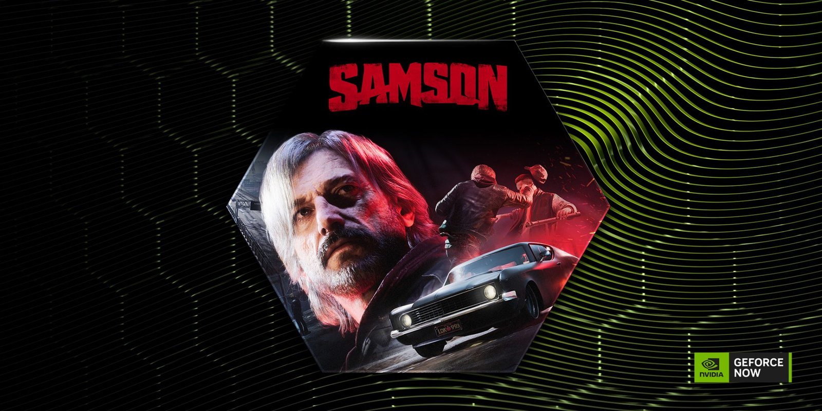 A screenshot of the GeForce NOW library, showcasing the latest games available to play in the UK, including Samson: A Tyndalston Story and Morbid Metal, with a focus on cloud gaming and NVIDIA's technology