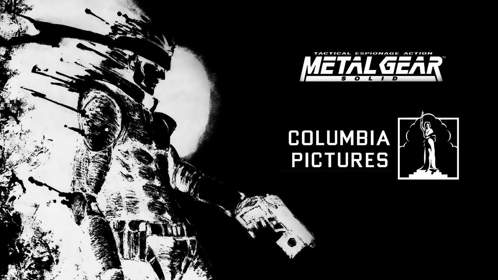 Metal Gear Solid movie promotional image, featuring a sneak peek at the film's characters and storyline, with a dark and gritty colour palette, hinting at an action-packed movie, set to be released in the UK