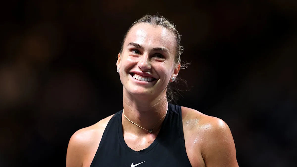 Aryna Sabalenka in action at the Australian Open