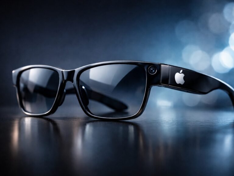 Apple's innovative AI smart glasses, featuring a sleek design and advanced AI technology, poised to revolutionise the UK tech scene with their unique blend of style and functionality, offering a personal and interactive experience