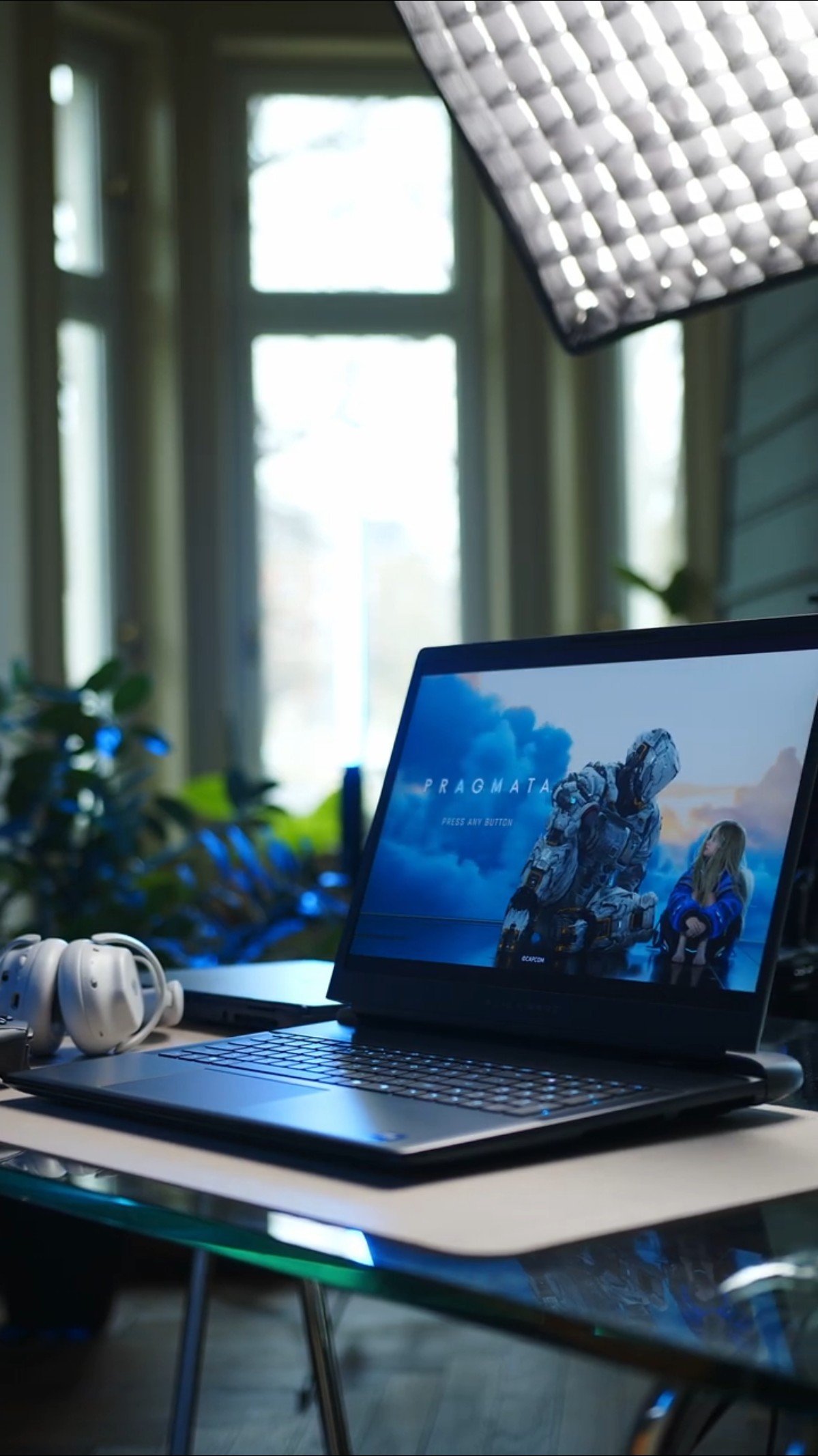 A screenshot of PRAGMATA's stunning graphics, showcasing its immersive gameplay and realistic environments, with a focus on the UK gaming community.