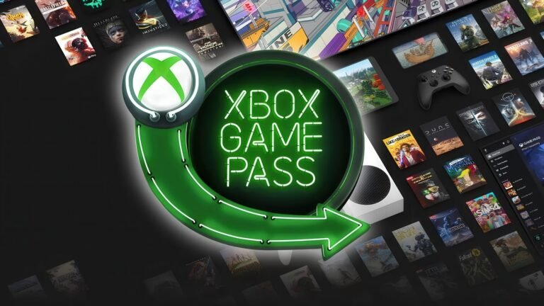 A person holding an Xbox controller, with a TV screen displaying a Game Pass logo in the background, symbolizing the potential price drop and its impact on the UK gaming community, with a colour scheme that reflects the excitement and anticipation of UK gamers