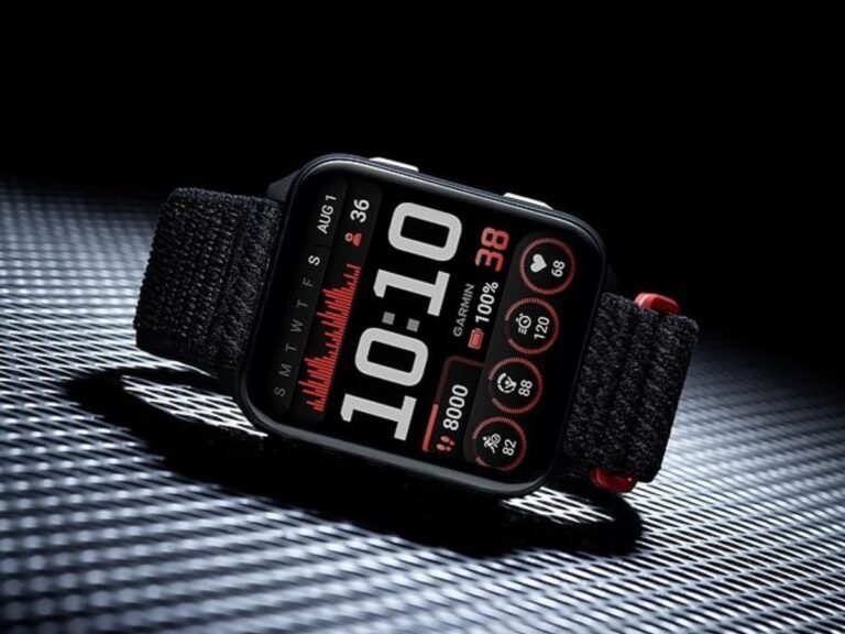 Garmin Venu X1 smartwatch with a colour display, featuring the latest software update with improved performance and bug fixes, available in the UK