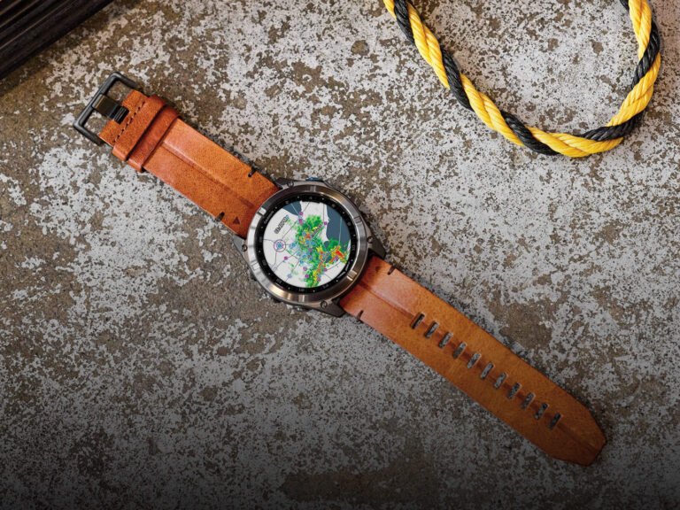 The Garmin smartwatch features a bright AMOLED display and sleek design, with satellite and cellular connectivity for seamless communication on-the-go, perfect for the UK market with its unique blend of style and functionality.