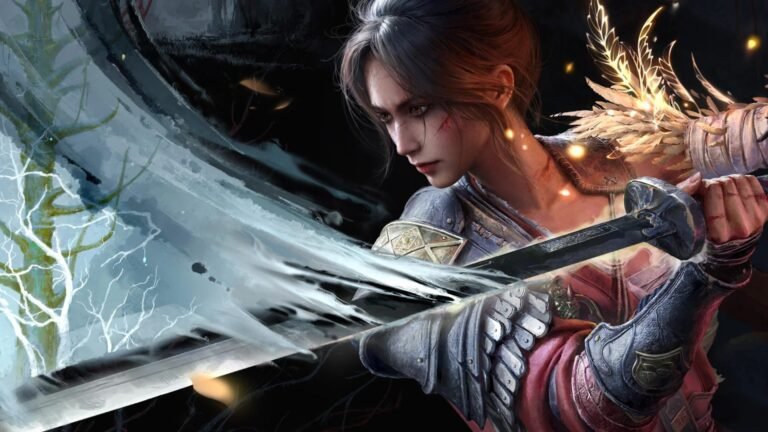 WUCHANG: Fallen Feathers gameplay screenshot, showing a character fighting a boss in a dark fantasy world, with a focus on the UK gaming industry and the Soulslike genre