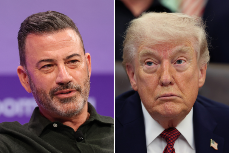 Jimmy Kimmel and Donald Trump exchange blows over TV ratings, with Kimmel saying they both should be out of a job if ratings are anything to go by, in a humorous and satirical take on the TV ratings system and its limitations in the digital age