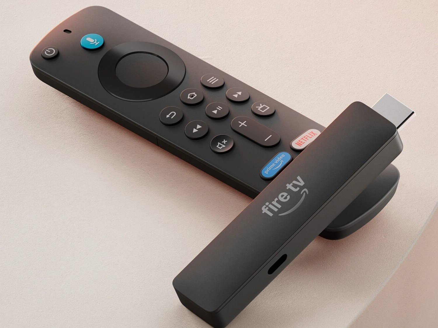 The new Amazon Fire TV Stick HD, a slim streaming device with a modern design, featuring Alexa+ and a faster user interface, perfect for streaming favourite shows and movies in the UK