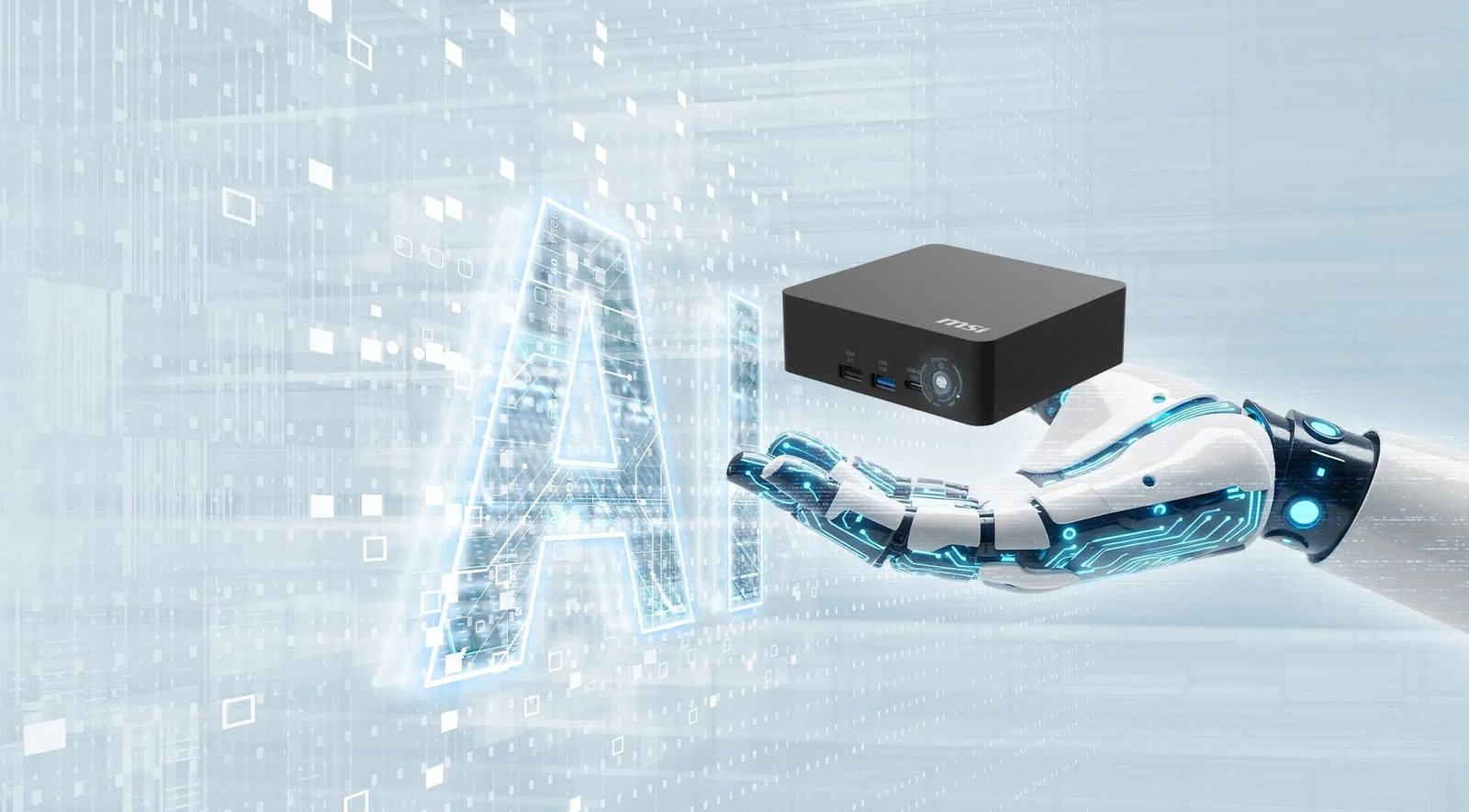 The MSI Cubi NUC AI+ 3MG ultra-compact mini PC, featuring a powerful Intel Panther Lake chip and sleek design, perfect for use in the UK with a focus on compact and energy-efficient technology